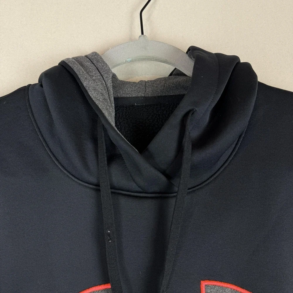 Under Armour Storm Hoodie Mens Medium Black Pullover Fleece‎ Logo Kangaroo